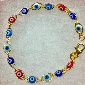 Multicolor Evil Eye bracelet
